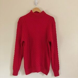 Coofandy Men’s Red Cable Turtleneck Sweater Amazon Casual Neutral Classy